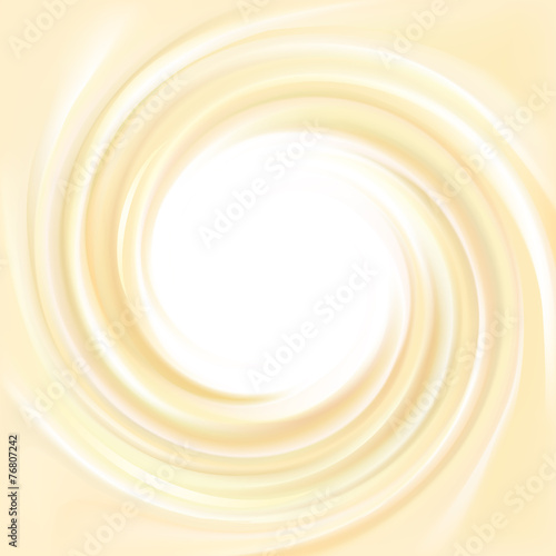 Vector yellow background of swirling creamy texture