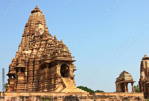 Khajuraho temples and their erotic sculptures  India