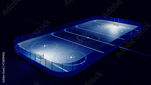 Photography Hockey ice rink and goal