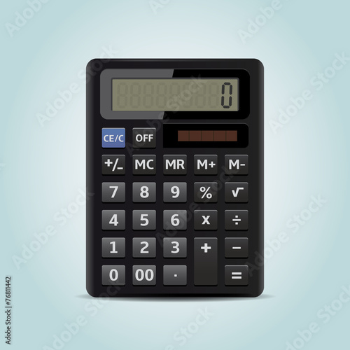 Vector illustration of electronic calculator