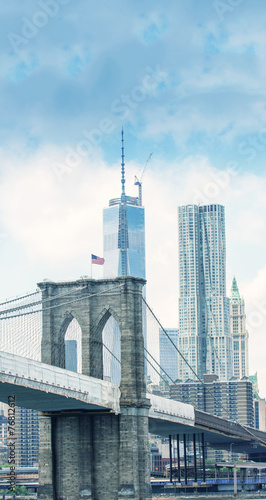 Brooklyn Bridge with Downtown Manhattan skyline © jovannig