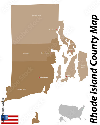 Rhode Island County Map