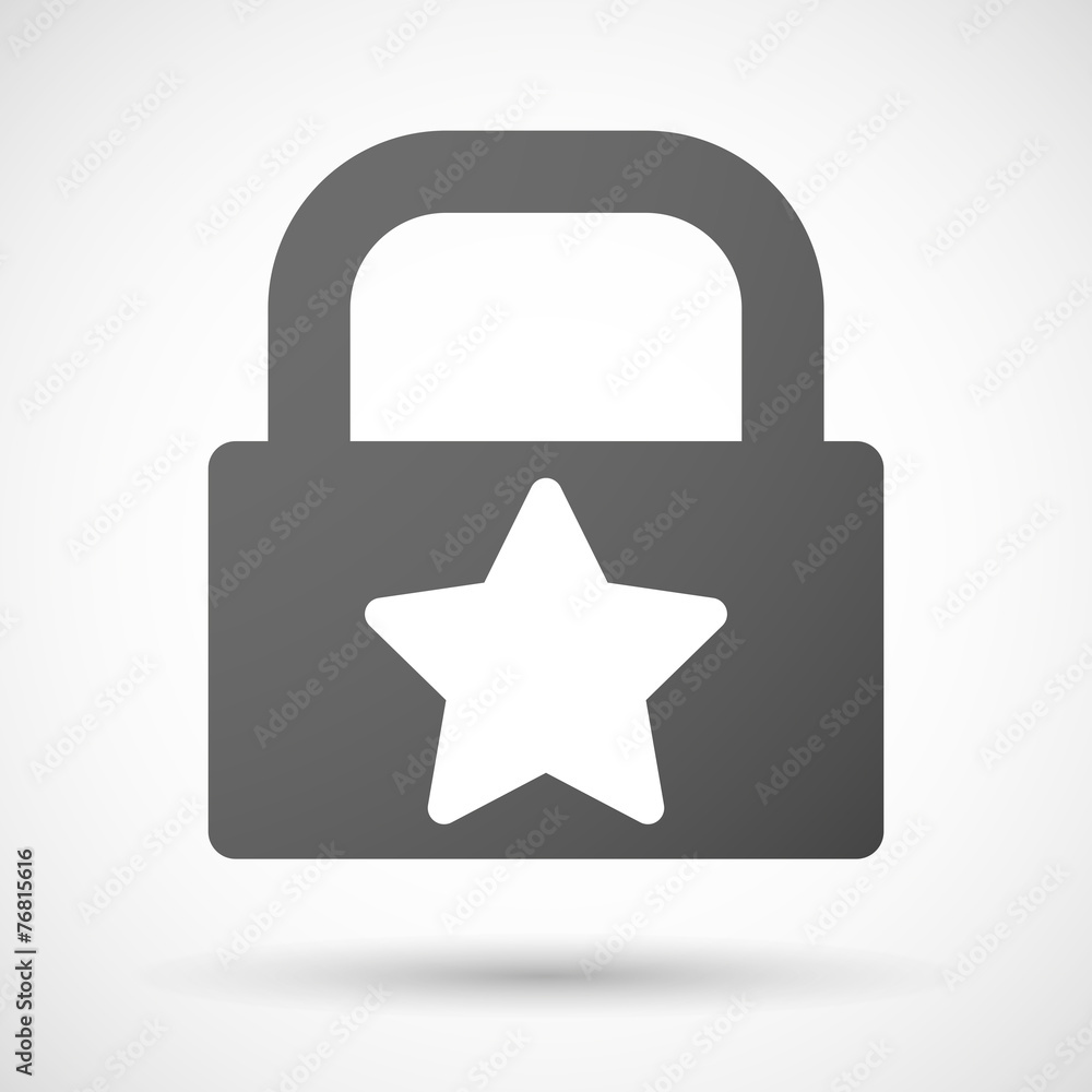 Lock icon with a star