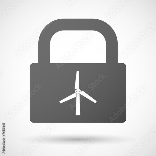 Lock icon with a wind generator