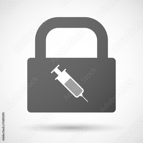 Lock icon with a syringe
