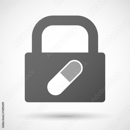 Lock icon with a pill