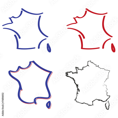 Carte de france Stylise04