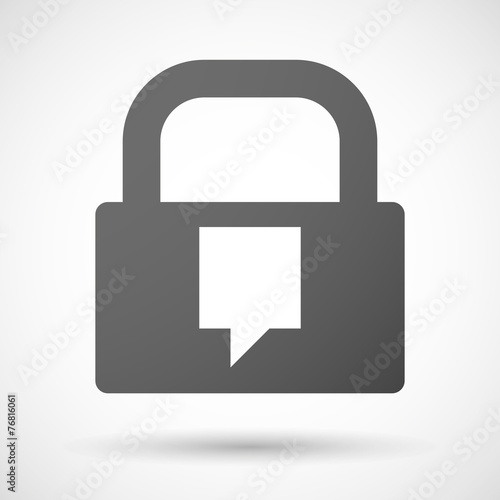 Lock icon with a tooltip