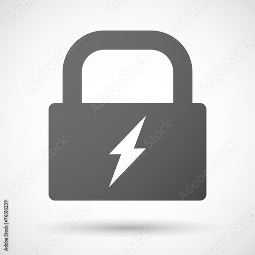 Lock icon with a lightning