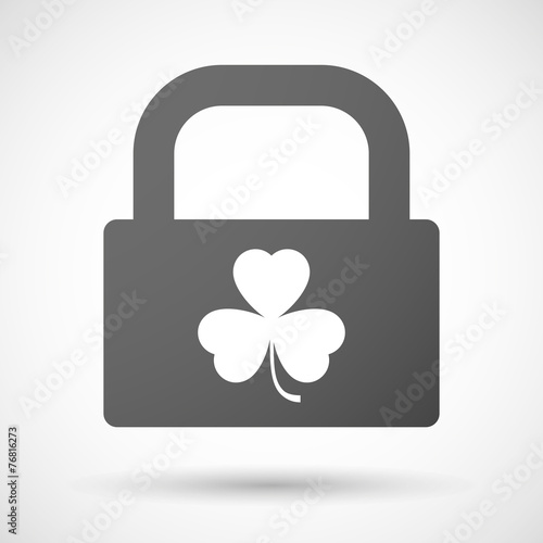 Lock icon with a clover