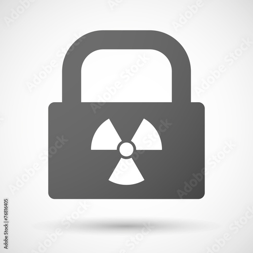 Lock icon with a radioactivity sign