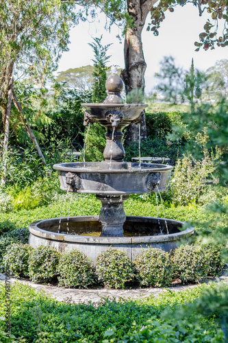 Fountain multi tiered in the garden