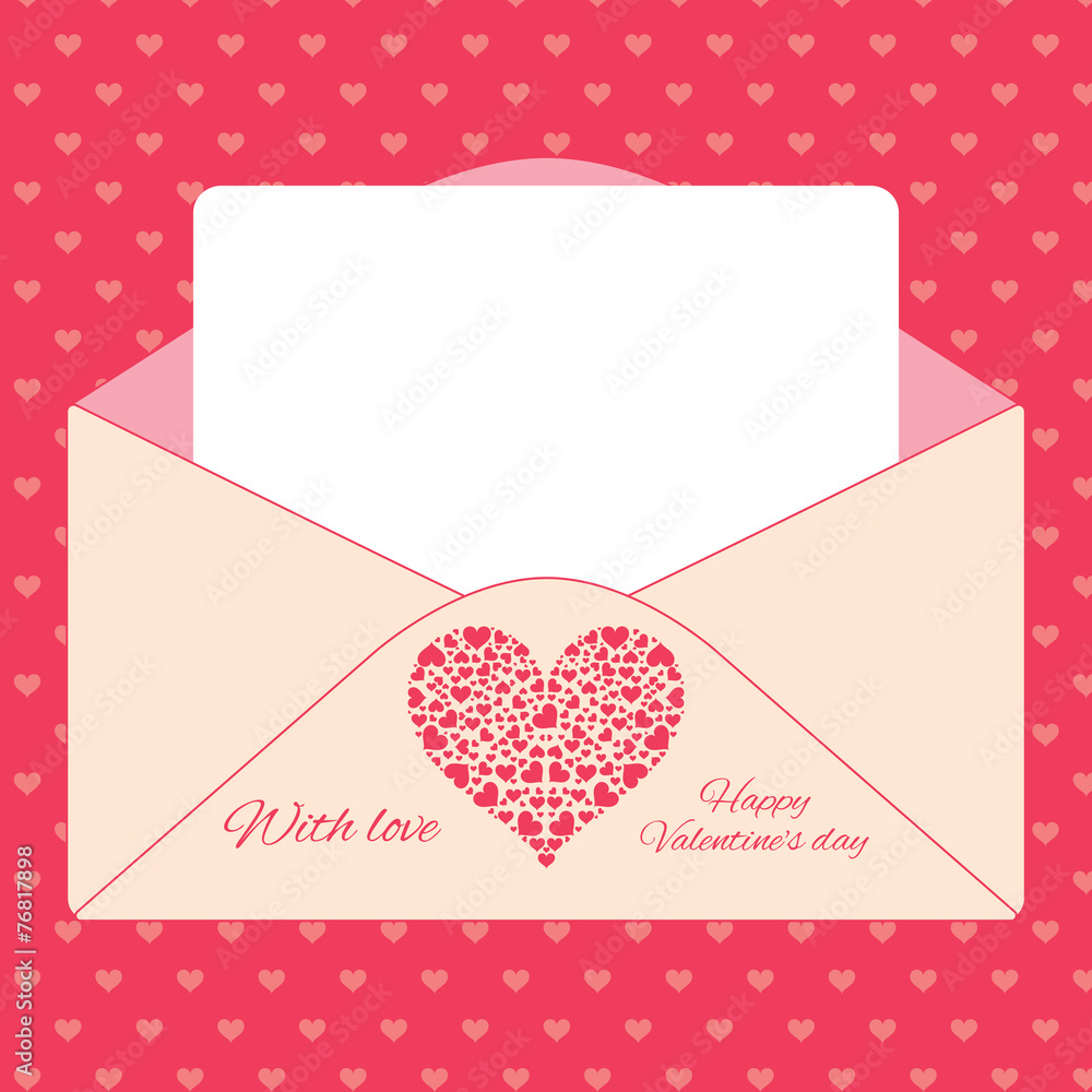 Happy Valentine's Day lettering Greeting Card