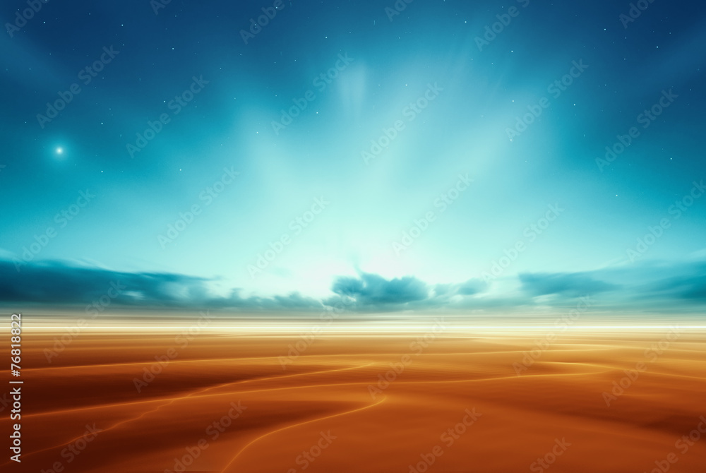 Dreamy fantasy alien mars desert like fantasy landscape - obrazy, fototapety, plakaty 