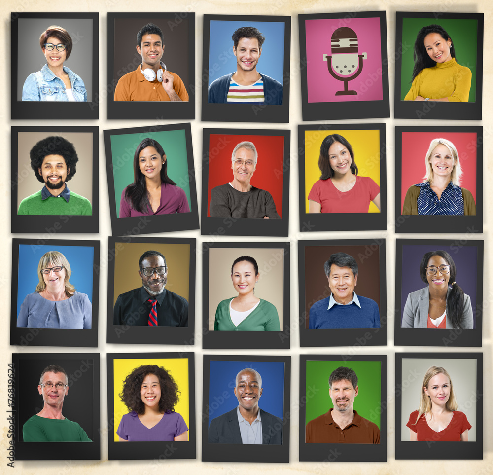 People Diversity Faces Human Face Portrait Community Concept People Diversity Faces Human Face Portrait Community Concept