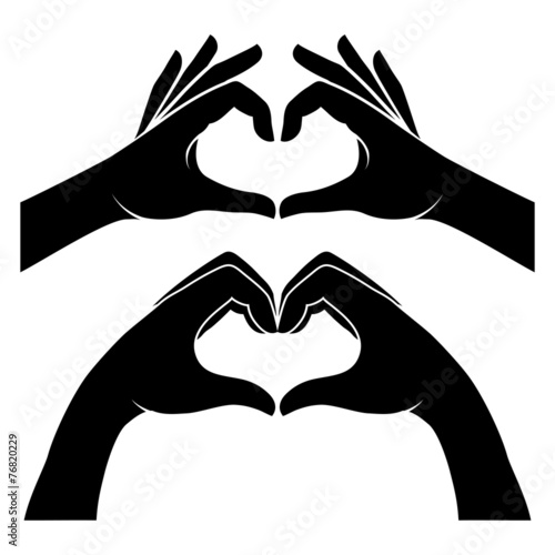 Hands in form of heart