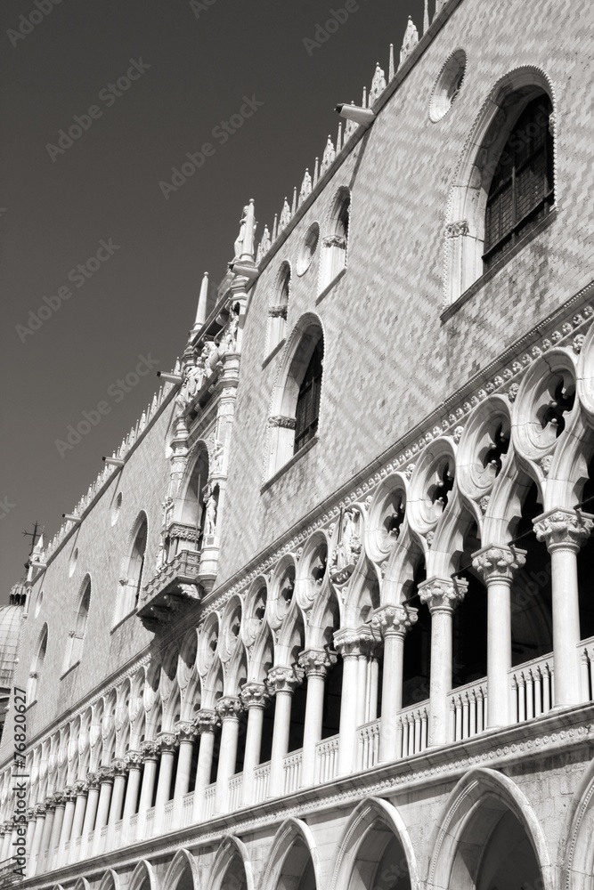 Venice retro. Black and white.