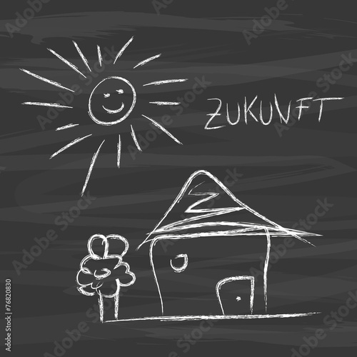 Nachricht Konzept Zukunft Umwelt Sonnenenergie HauImmobilie