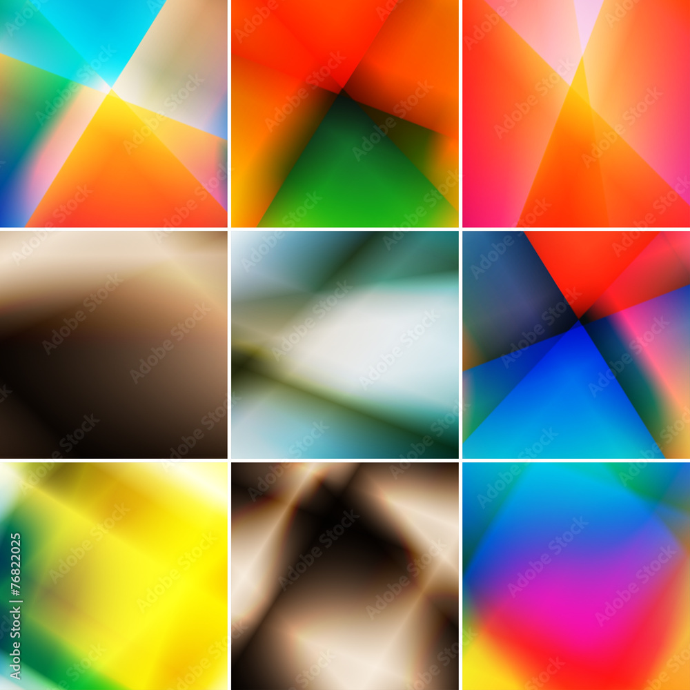Set of abstract light backgrounds.