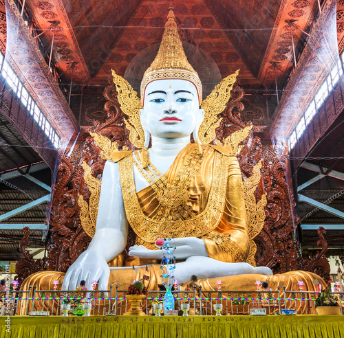 Chauk Htat Gyi Buddha in Yangon, Myanmar photo