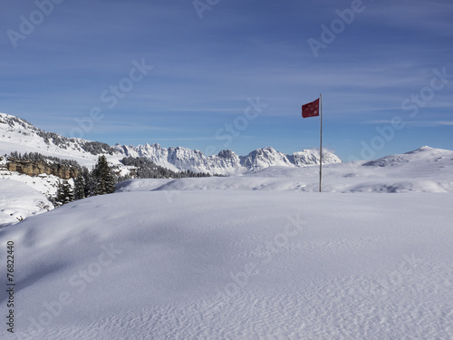 Alpine winter landscape with sunshine © scubaluna