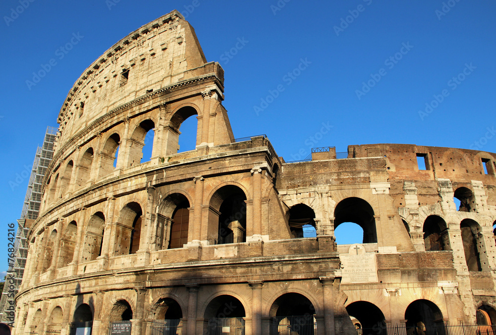 Beautiful view of Coliseum, Italy