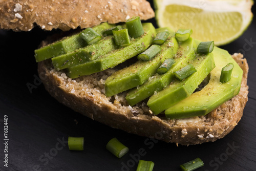 Sandwich with avocado photo