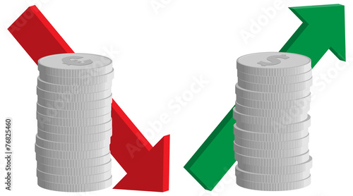 currency exchange rate, euro down, dollar up