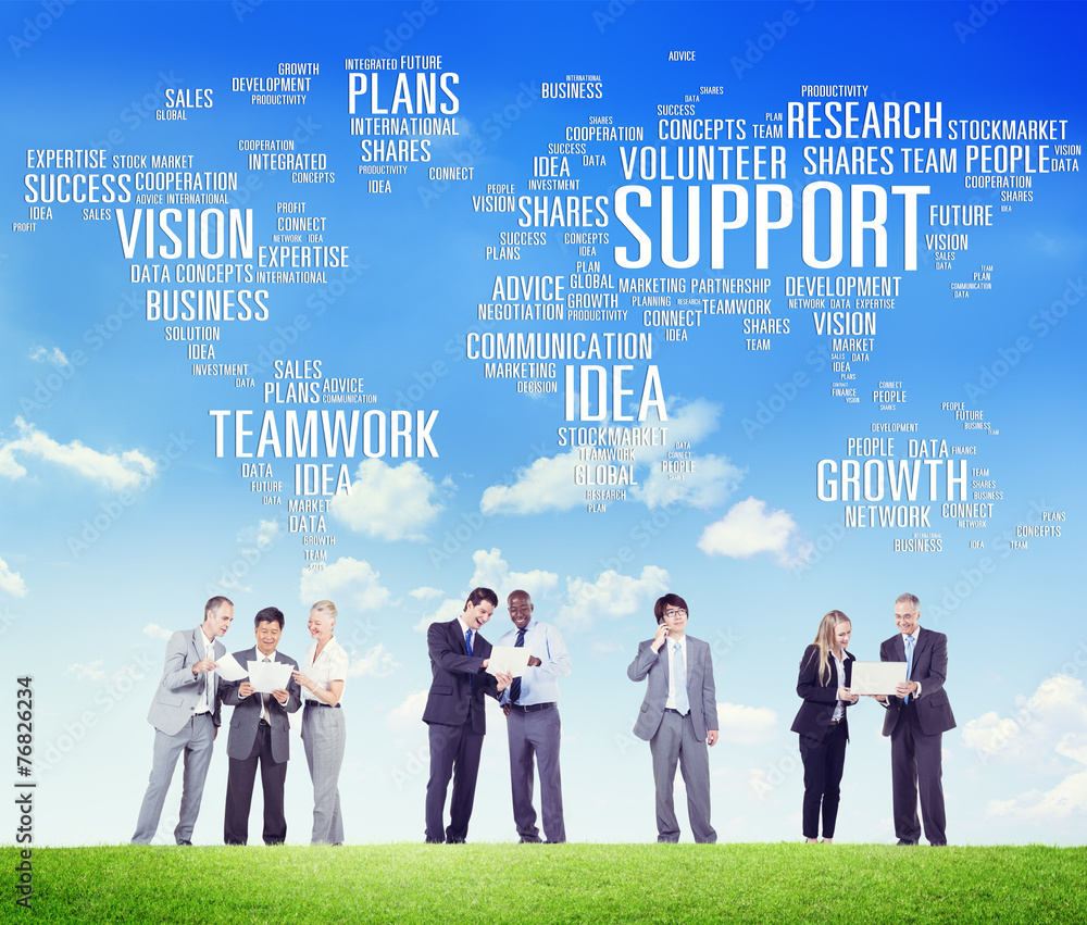 Global Business People Meeting Support Teamwork Concept Global Business People Meeting Support Teamwork Concept