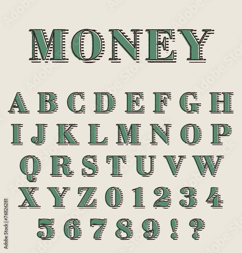 Graphic retro alphabet