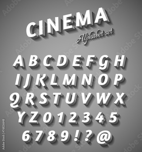 Cinema style characters set