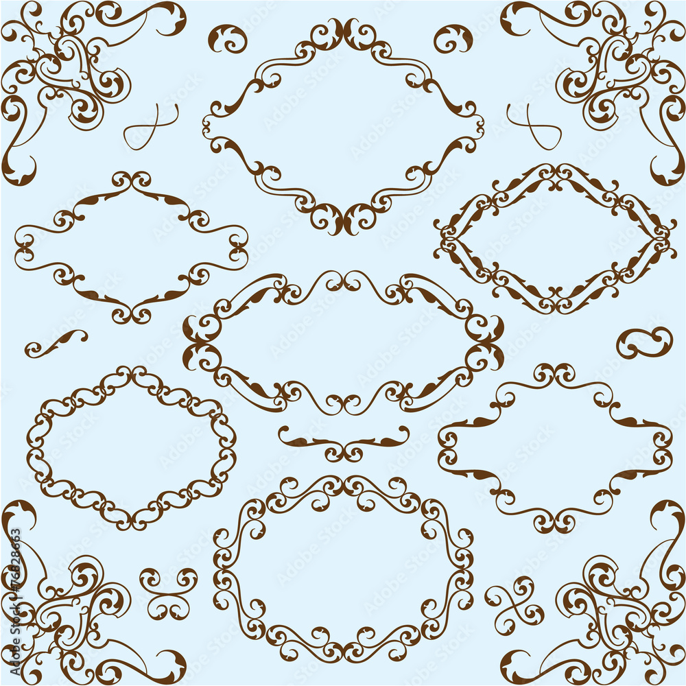 Baroque style set Baroque style set