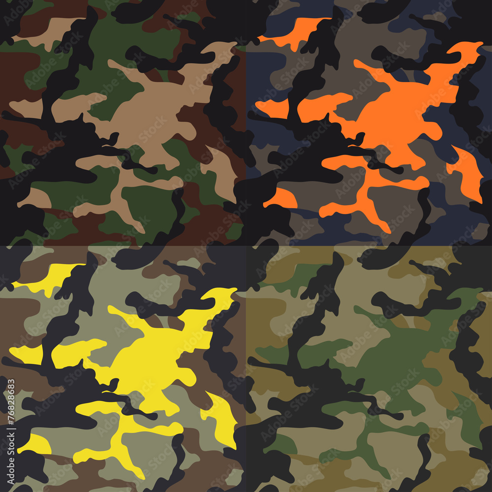 Set of seamless camouflage pattern Set of seamless camouflage pattern