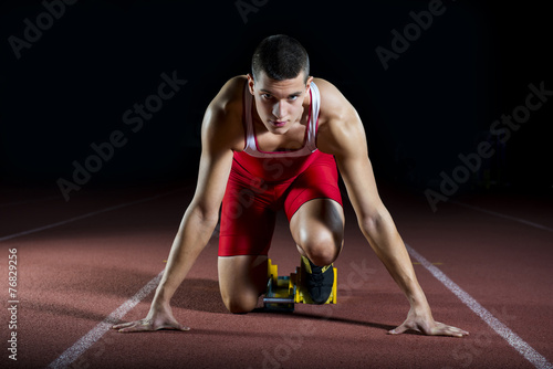 Plakat Athlete on the starting block