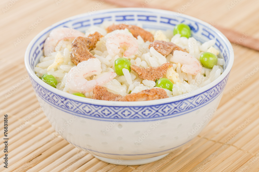 Special Fried Rice - Chinese rice with pork, prawns and egg Special Fried Rice - Chinese rice with pork, prawns and egg
