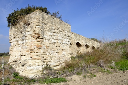 Old watermill and blue sky