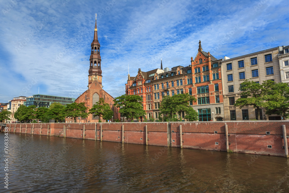Fototapeta premium Hamburg city panorama skyline, Germany