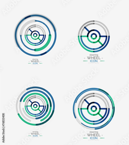 Car steering wheel icon