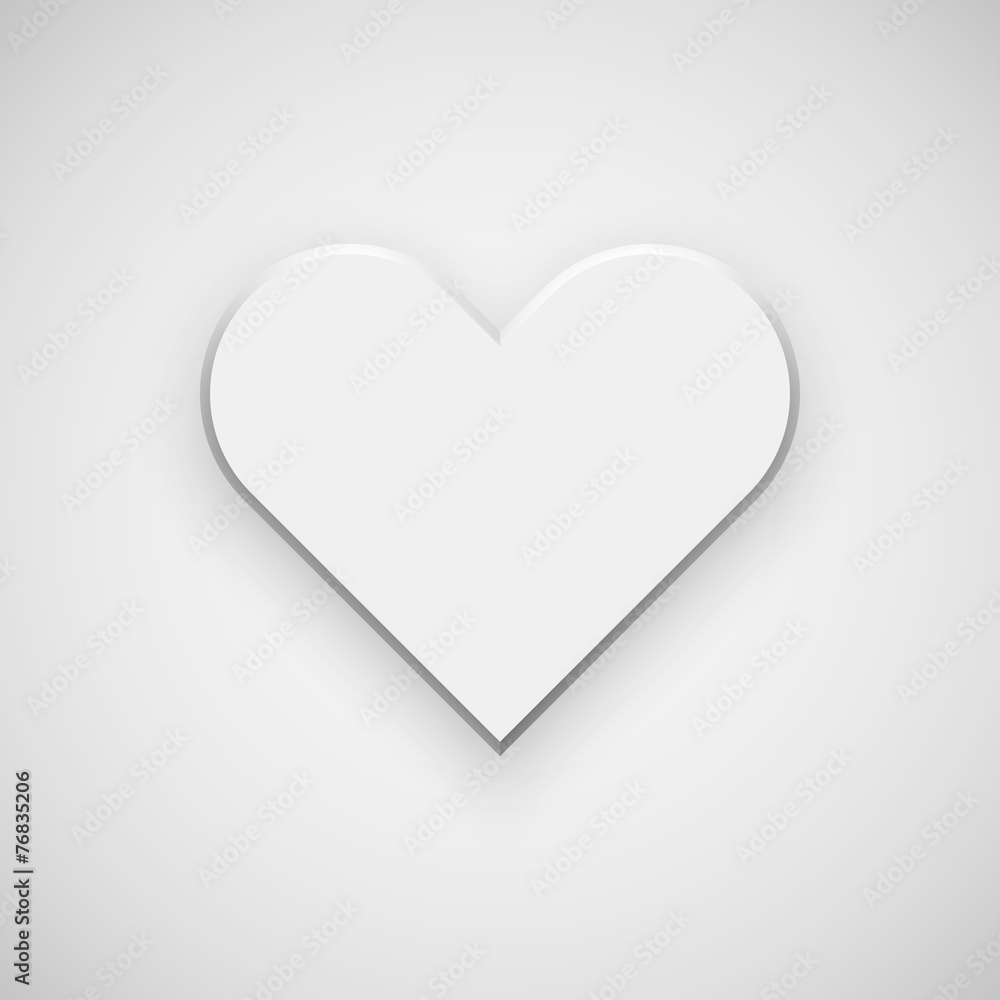 White Abstract Heart Sign
