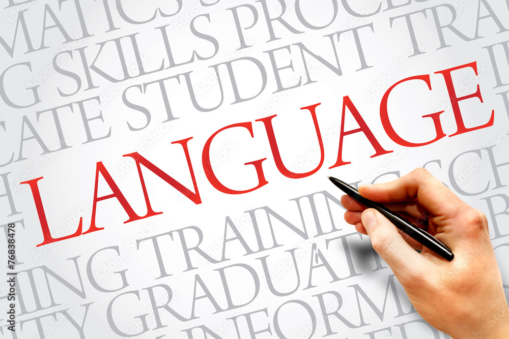 LANGUAGE word cloud, education business concept LANGUAGE word cloud, education business concept