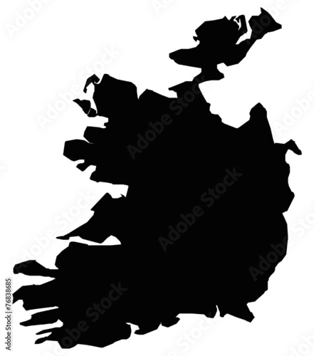 Ireland map contour