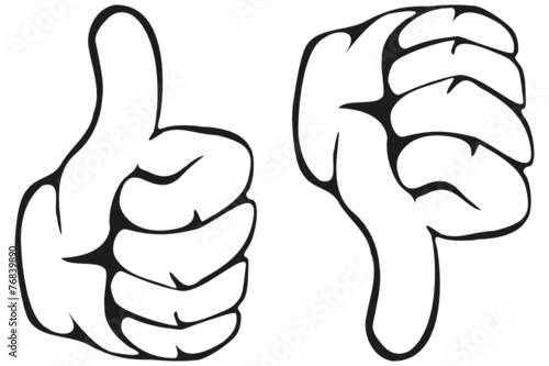 Thumbs up and down - Feedback set