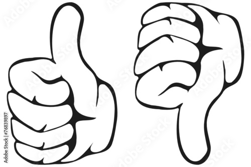 Thumbs up and down - Feedback set