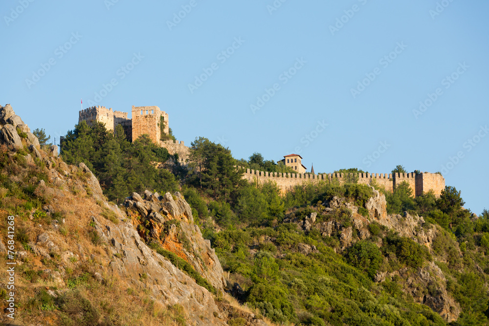 The castle in Alanya.  Turkey