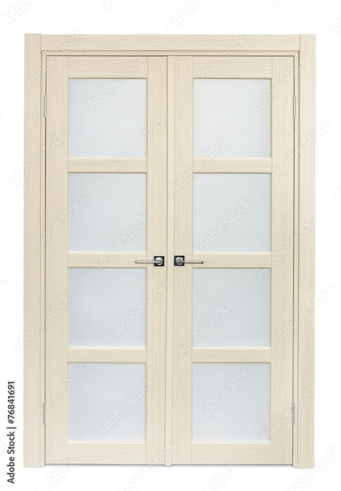 White oak interior double door White oak interior double door
