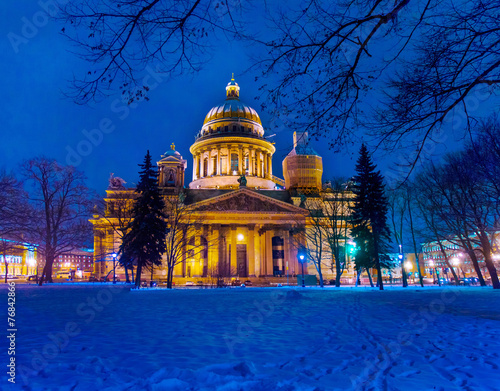 Gold tale / St. Isaac's Cathedral Saint-Petersburg, Russia. Janu