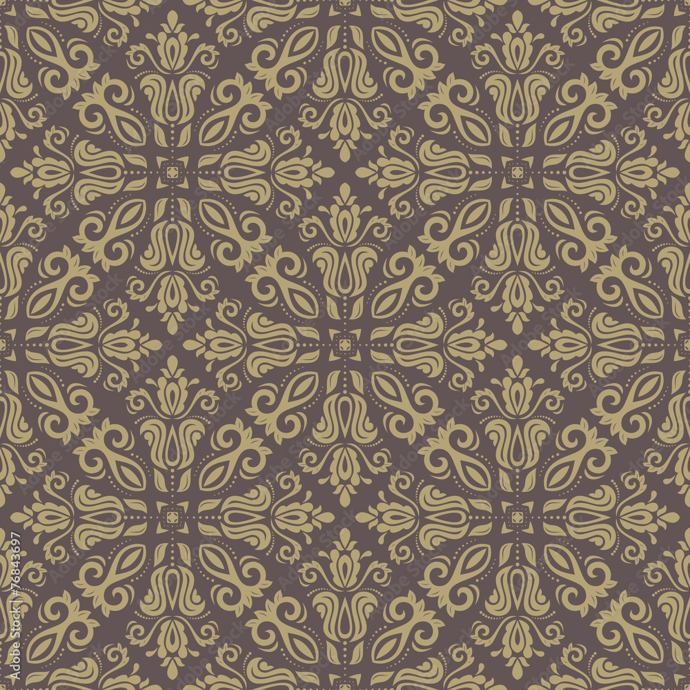 Damask Seamless Pattern. Orient Background Damask Seamless Pattern. Orient Background