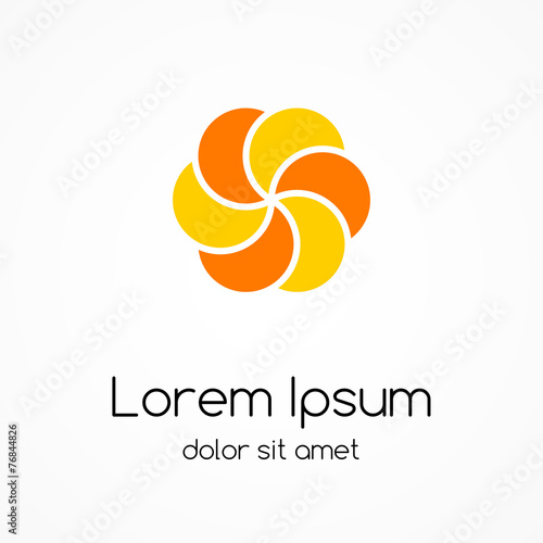 Circle logo template. Abstract sign, symbol.