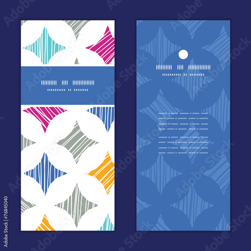 Vector colorful marble textured tiles vertical frame pattern