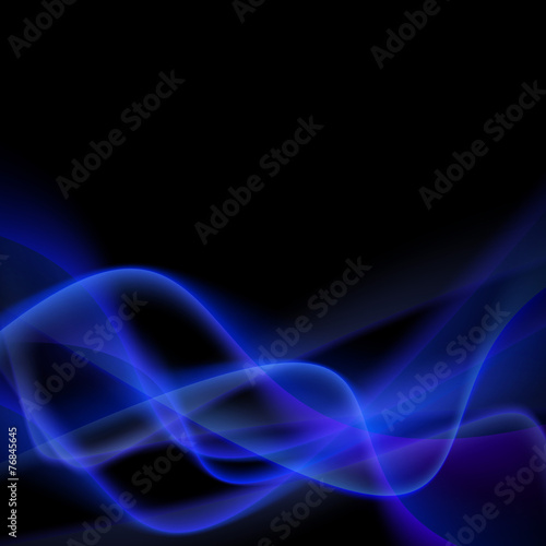 Blue smoke abstract glow light swoosh line